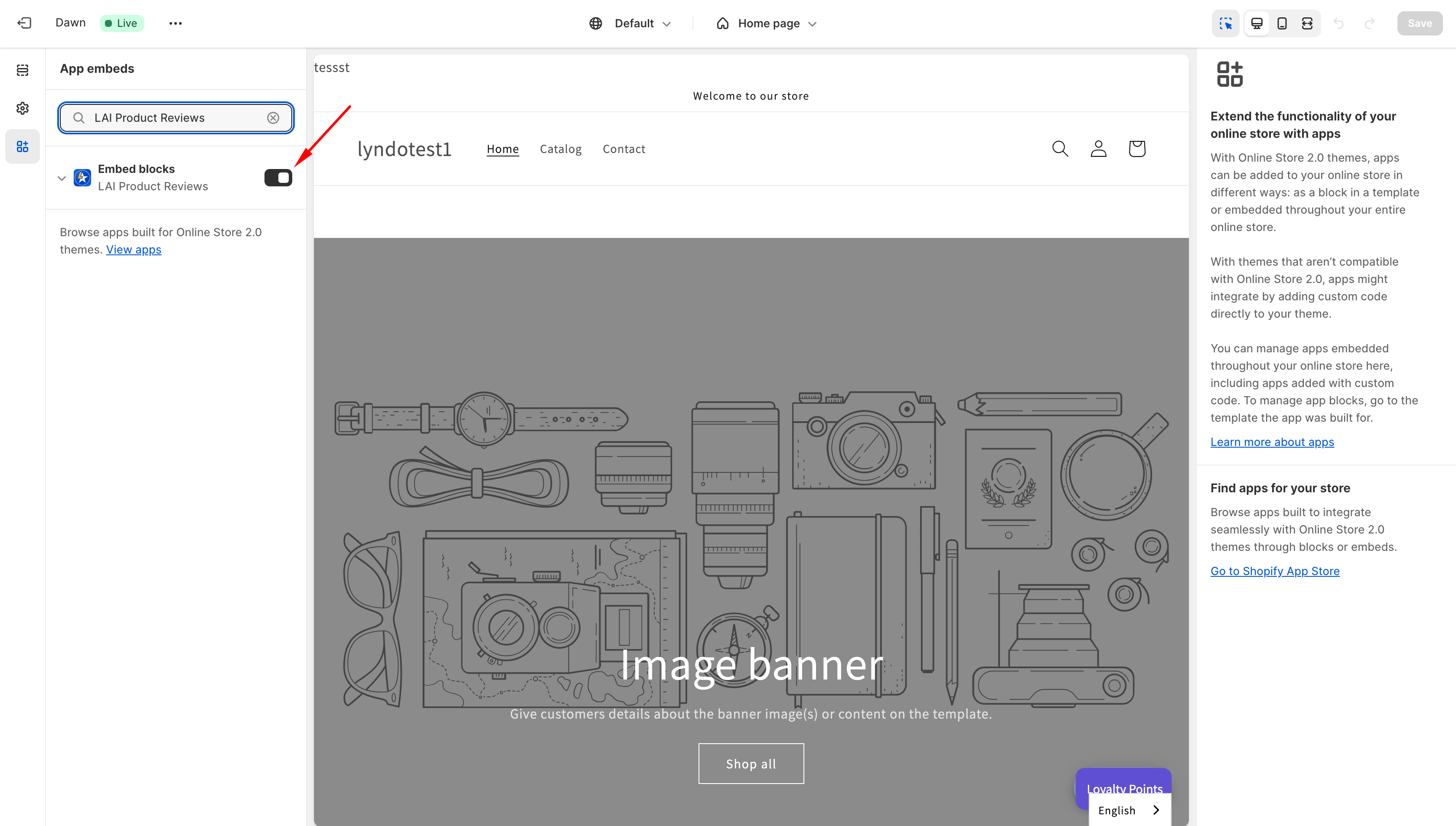 Enable LAI embed block