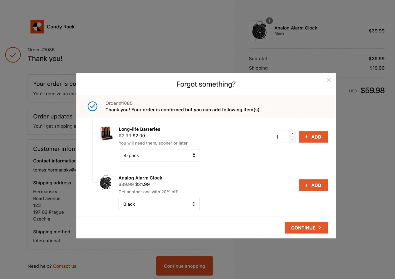 entice customers into buying more after checkout